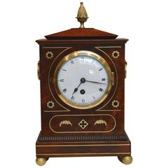 Small Regency Chamfer Top Mantel Clock