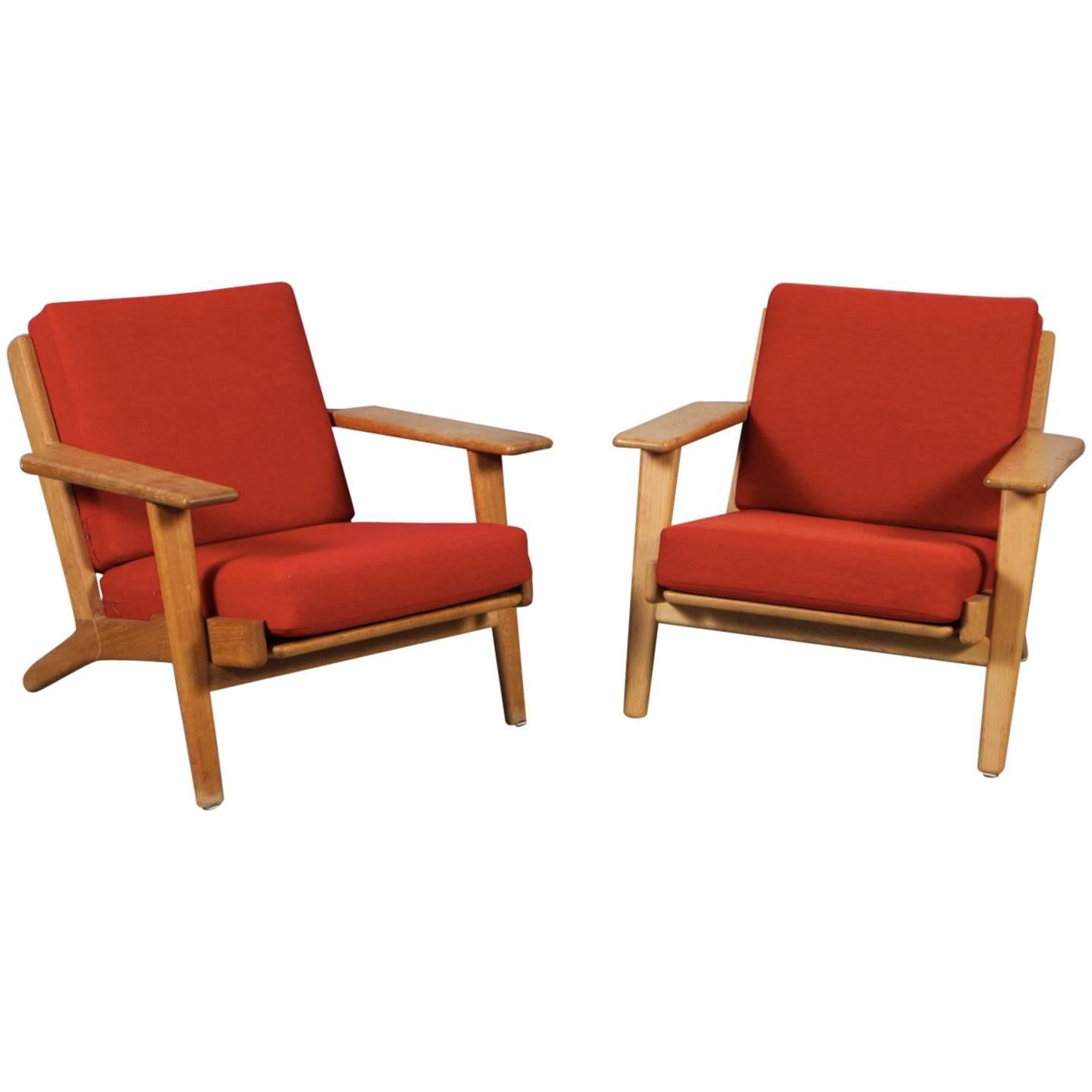 Pair of Easy Chair by Hans Wegner GE-290, Circa 1960