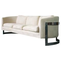 Milo Baughman Chrome Frame Sofa Milo Baughman Chrome Frame Sofa