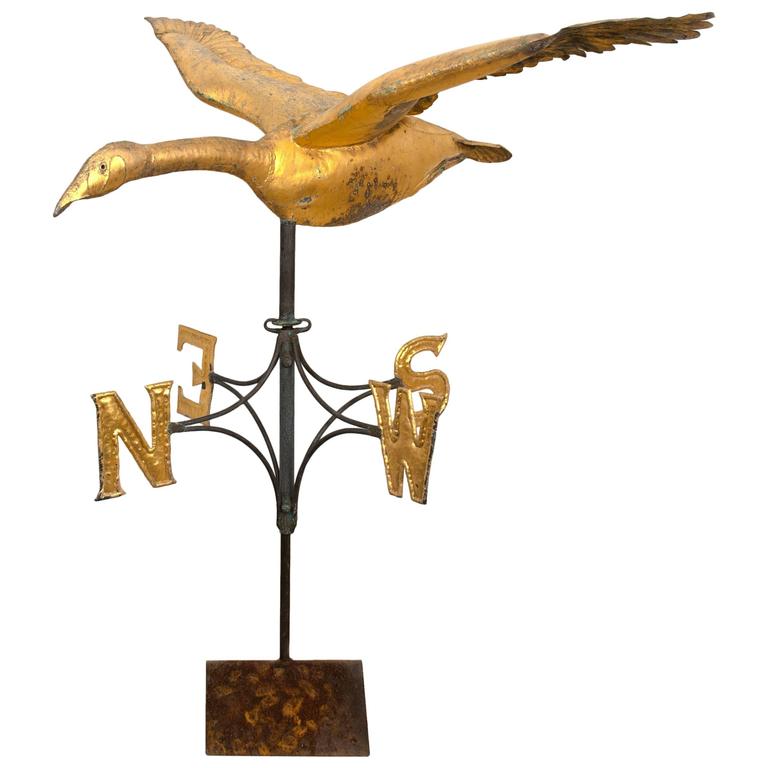 Folk Art Goose Weathervane, circa 1940 For Sale at 1stdibs