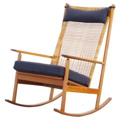 Teak rocking chair by Danish Designer Hans Olsen MODEL 532 A 60s