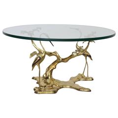 Crane Brass Cocktail or Coffee Table