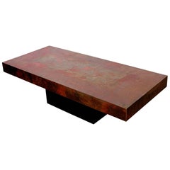 Exceptional Huge and Very Rare Copper Coffee Table by Bernhard Rohne