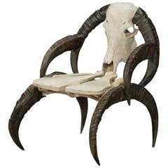 Trophy Chair of African Buffalo, 1910-1920