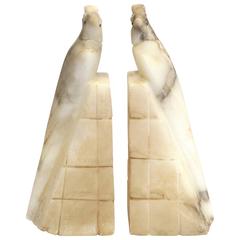 Vintage Early 20th Century Italian Marble Bookends