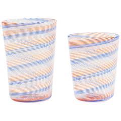 Set of Eight Cabana Drinking Glass by Laguna B. Made in Murano