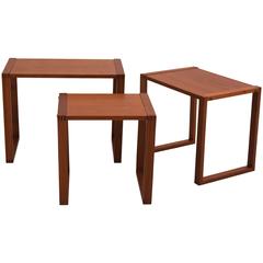 Trio of Danish Teak Nesting Tables