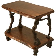 Vintage French Vineyard End Table Made from Grape Vines