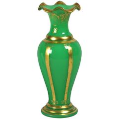 Green Opaline Vase