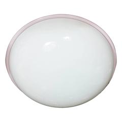 Mid-Century Modernist Handblown Murano Glass Flush Mount by Barbini 6