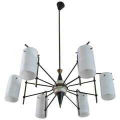 Chandelier Attributed to Stilnovo, Italy, 1950 3