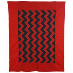 Antique Mennonite Streak of Lightning Quilt