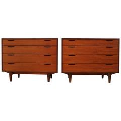 Vintage Pair of Modern Chests Attributed to Ib Kofod-Larsen, circa 1950s