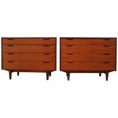 Pair of Modern Chests Attributed to Ib Kofod-Larsen, circa 1950s