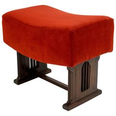 Stunning Art Deco Amsterdam School Stool by Gebroeders Reens 6