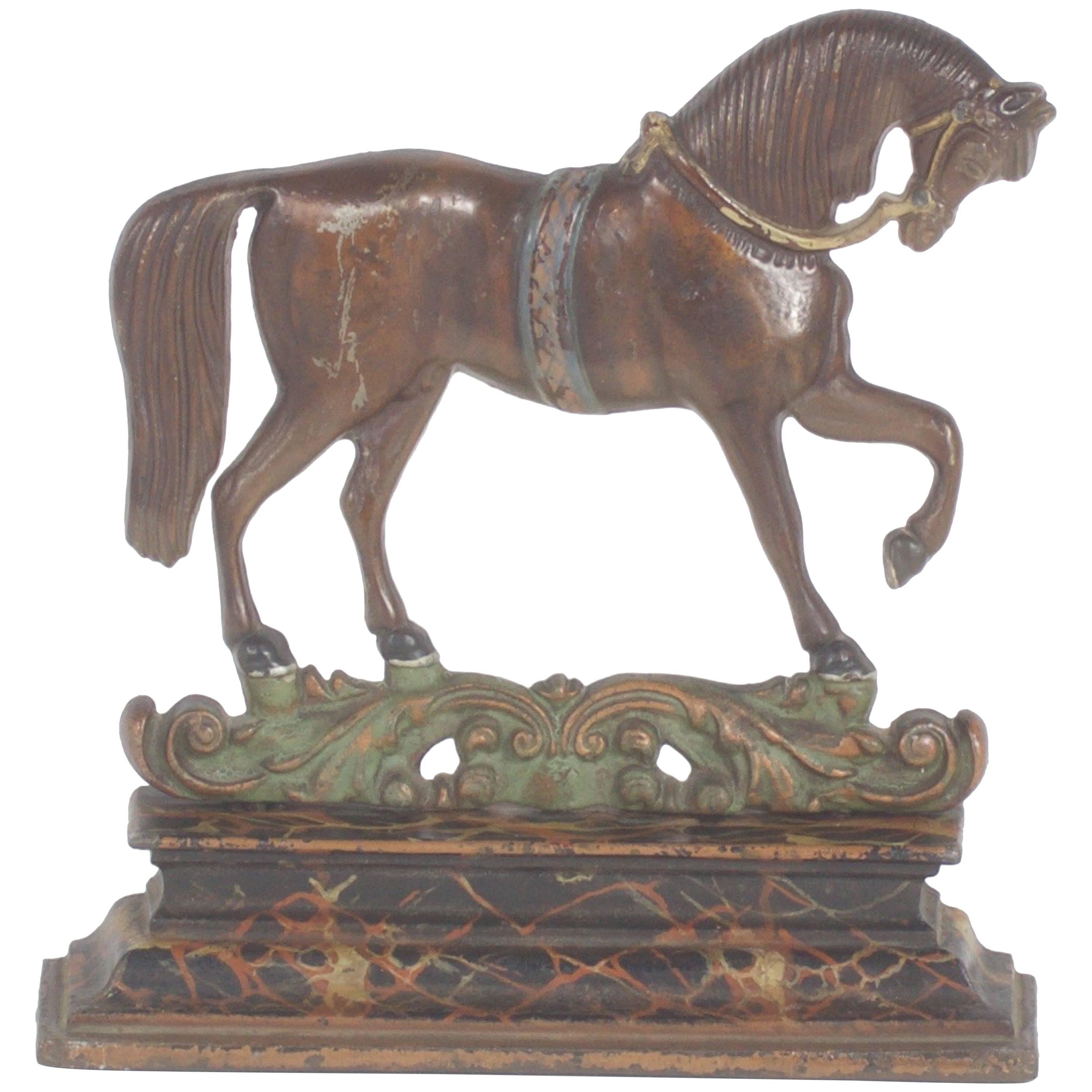 Antique Cast Iron Horse Doorstop