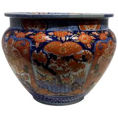 Antique Large 19th Century Japanese, Imari Porcelain Planter