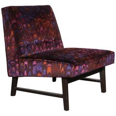 1950's Edward Wormley for Dunbar Slipper Chair with Jack Lenore Larsen Fabric 7