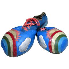 Rainbow Clouds and Sunshine Tap Dancing Vintage  Clown Shoes