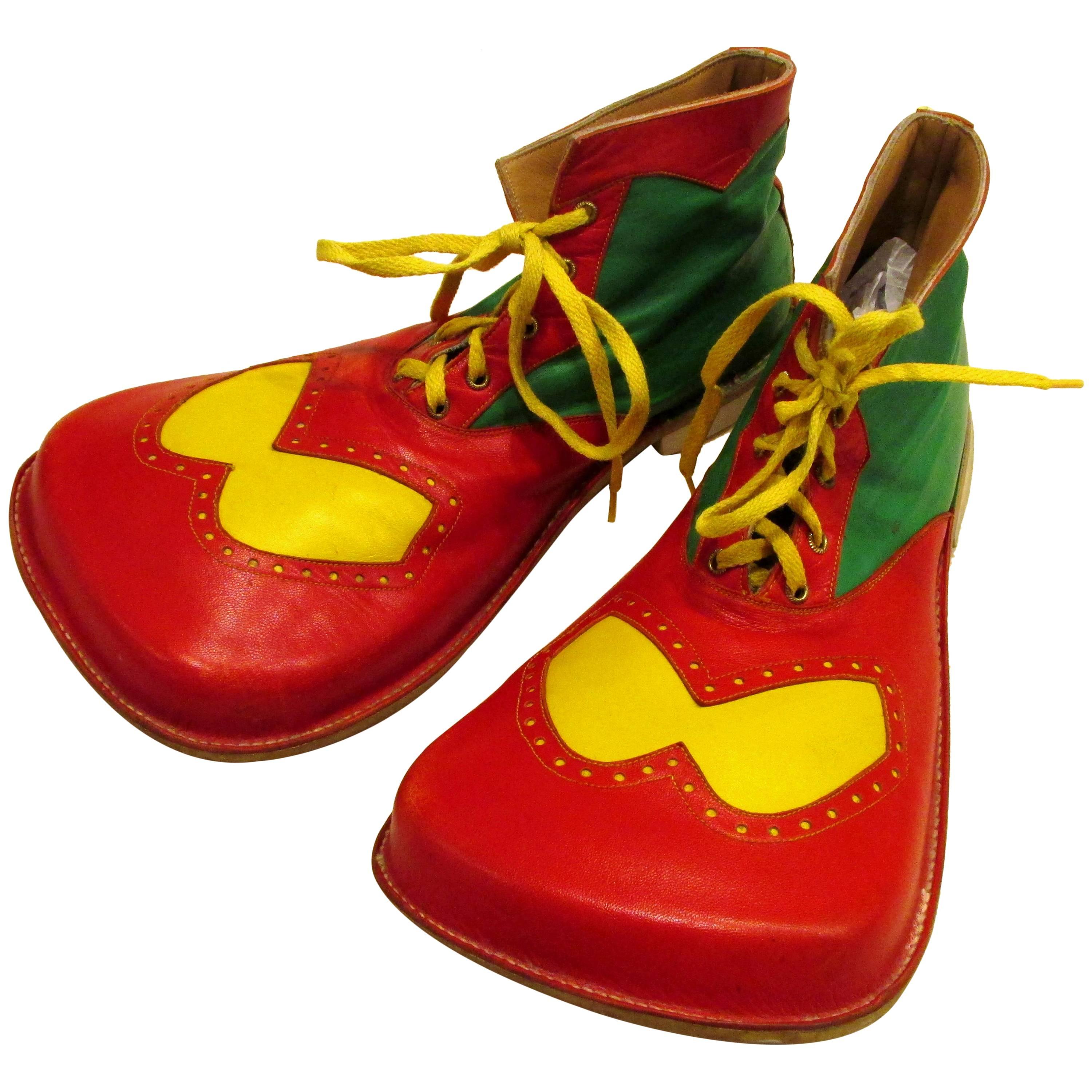 Big Colorful Clown Shoes at 1stDibs