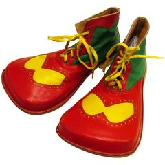 Vintage Big Colorful Clown Shoes