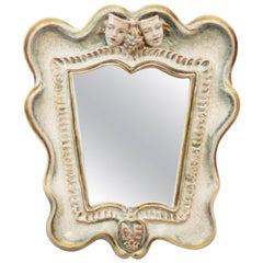 Art Deco Ceramik Wall Mirror by "Gmundner Keramik" Model 2140