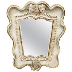 Art Deco Ceramik Wall Mirror by "Gmundner Keramik" Model 2140 11