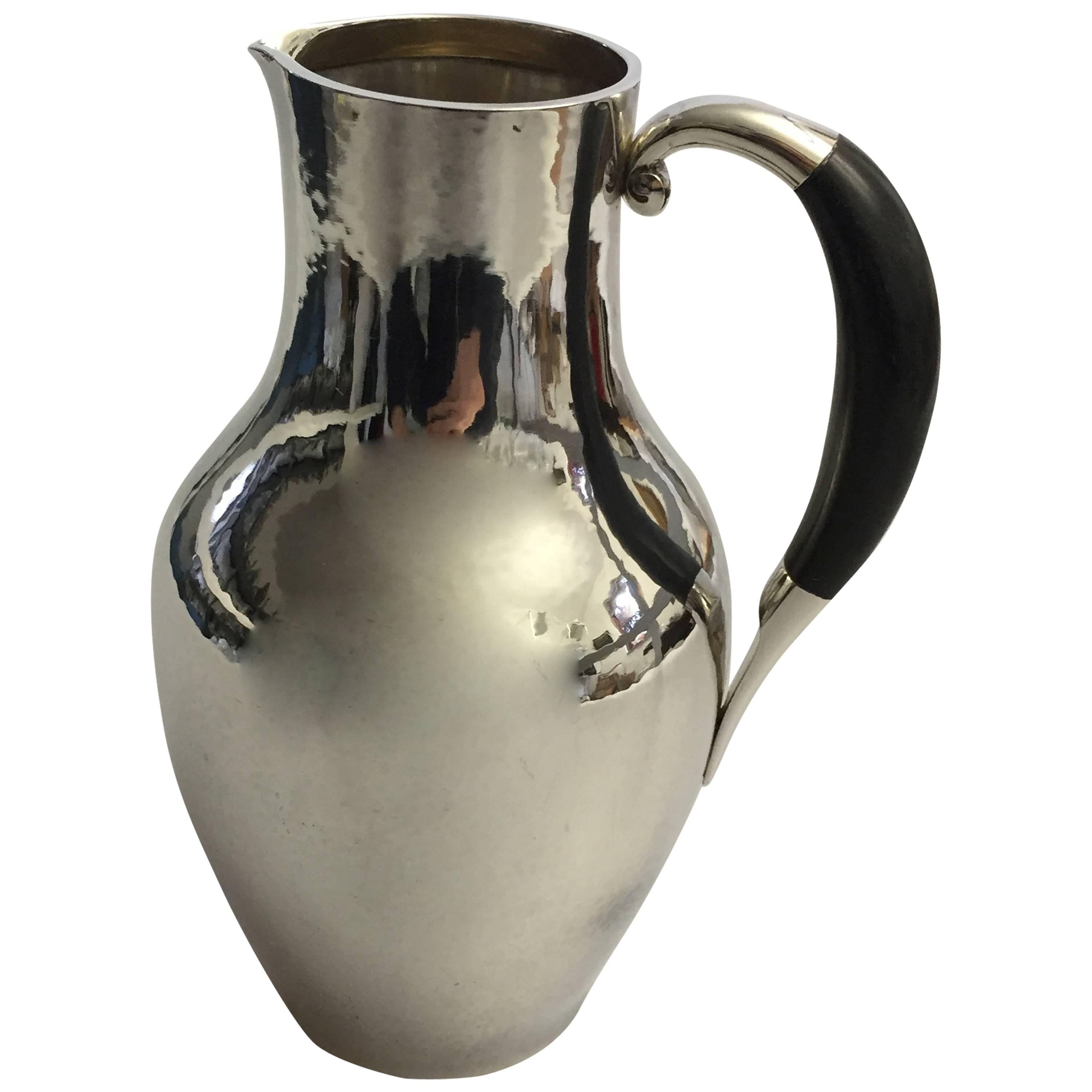 Georg Jensen Sterling Silver Water Pitcher For Sale