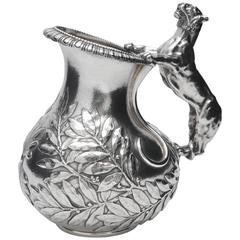 Neoclassical Silver Askos Jug with Tiger Handle 3