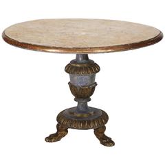 18th Century Italian Painted Pedestal Table