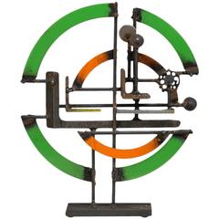 Abstract Steel Table Sculpture Dated 1975 6
