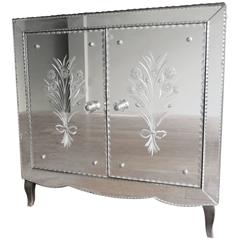French Mirrored Cabinet