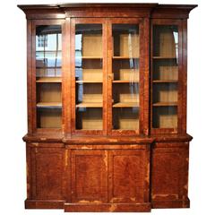 19th Century Pollard Oak Breakfront Bookcase