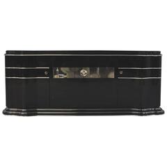 Art Deco Longboard with a Big Mirror Stripe