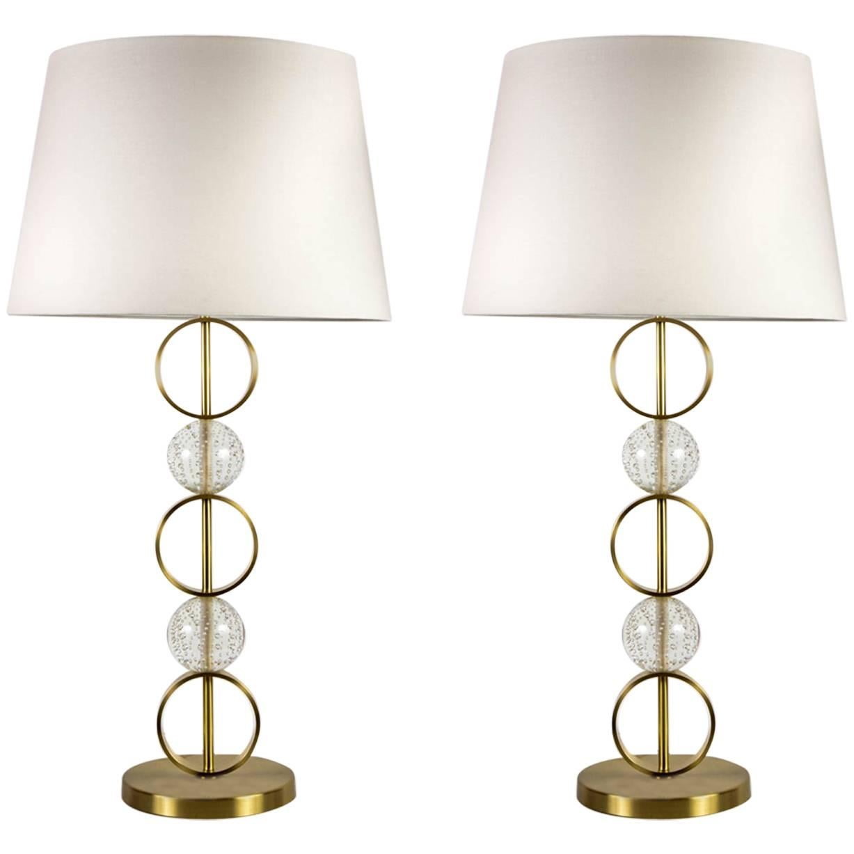 Pair of Table Lamps by Gianluca Fontana For Sale