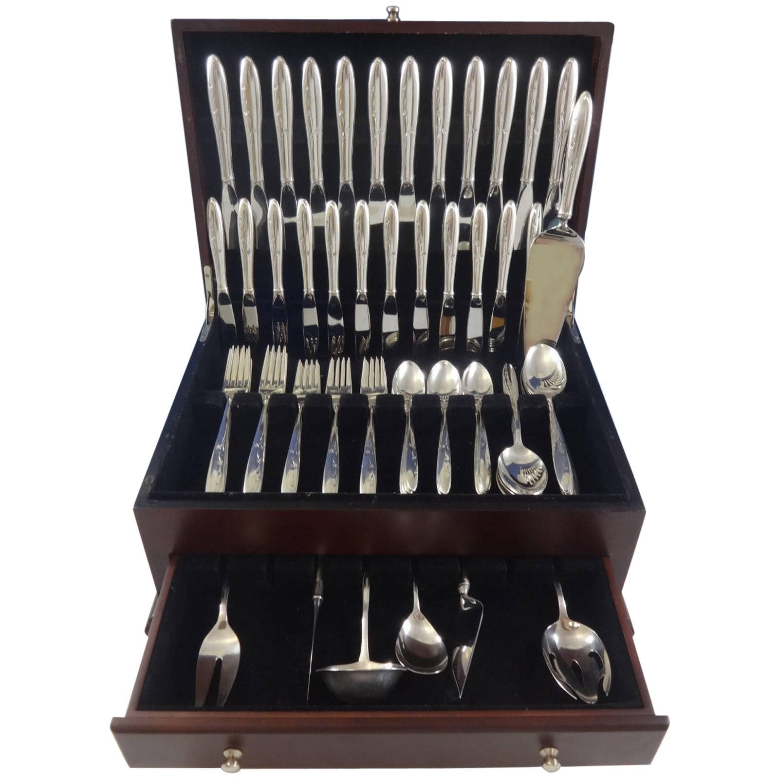 Celeste by Gorham Sterling Silver Flatware Set for 12 Service, 79 Pieces, Modern