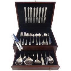 Vintage Orchid by International Sterling Silver Flatware Service for Eight Set 68 Pieces