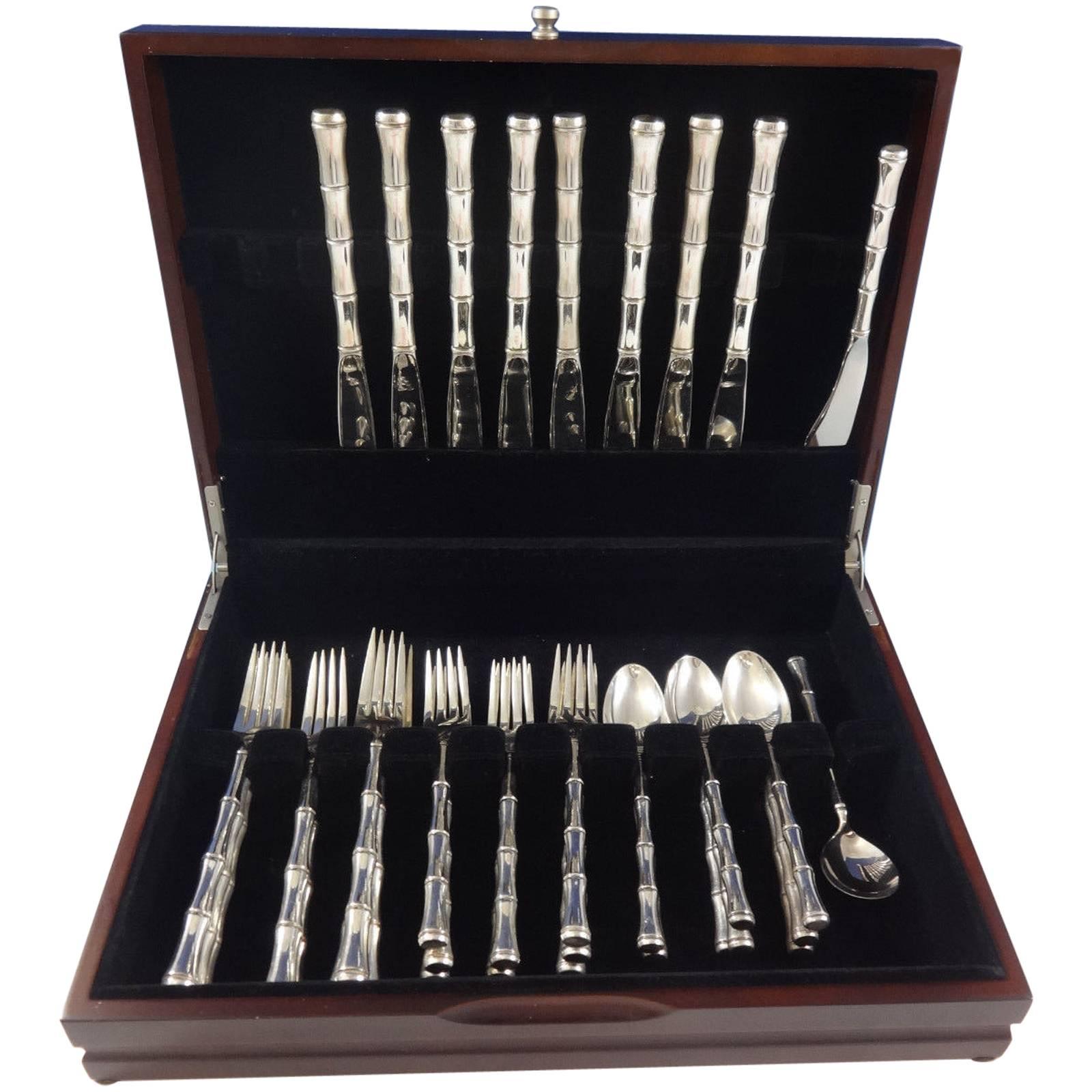 Mandarin by Towle Sterling Silver Flatware Eight Service 34 Pieces Bamboo