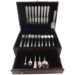 Mary II by Lunt Sterling Silver Flatware Set for Eight Service 38 Pcs Monogram B