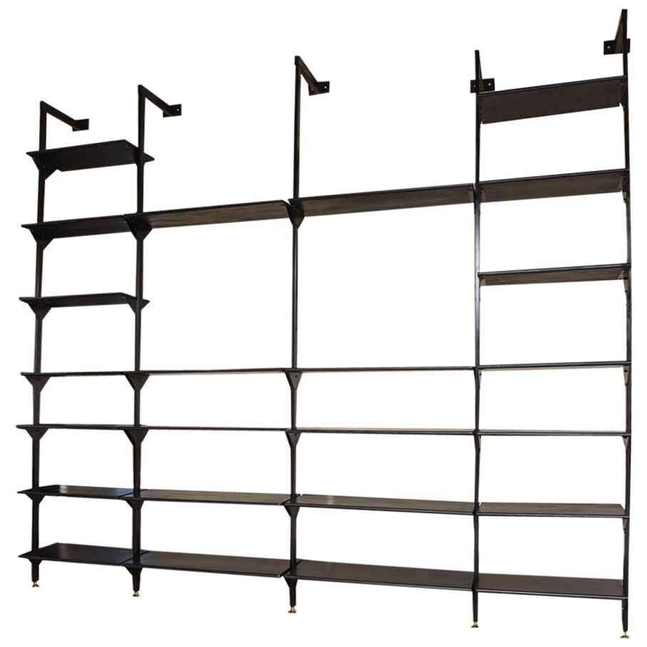 Rare Italian Wall-Mounted Library or Shelving System at 1stDibs | wall ...