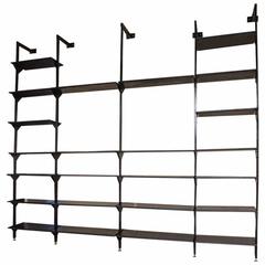 Used Rare Italian Wall-Mounted Library or Shelving System