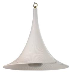 Murano Swirl Glass Cone Pendant Light