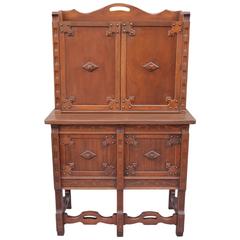 Spanish Revival Standing Cabinet, circa 1930s