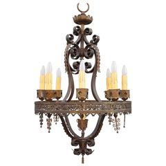 Large-Scale 1920s Spanish Revival Chandelier