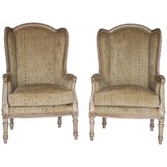 Pair of 20th Century French Louis XVI Style Bergere Chairs