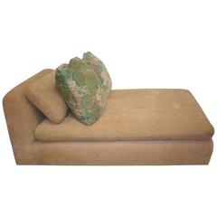 1980s Modern Chaise Chenille Longue Attributed to Steve Chase 1