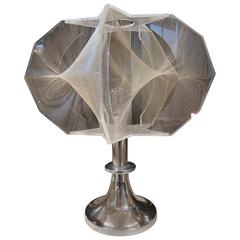 Paul Secon Acrylic and Chromed Steel Table Lamp, USA, 1960