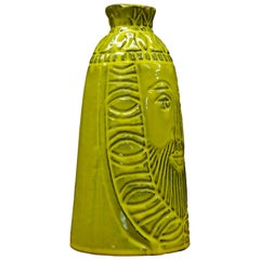 Rare Raul Coronel Yellow King Vase Decanter