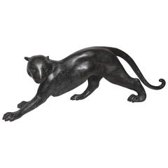 Art Deco Style Bronze Panther Sculpture in the Style of Wheeler Williams