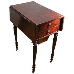 Mid 19th C. Rosewood Pembroke Work Table 